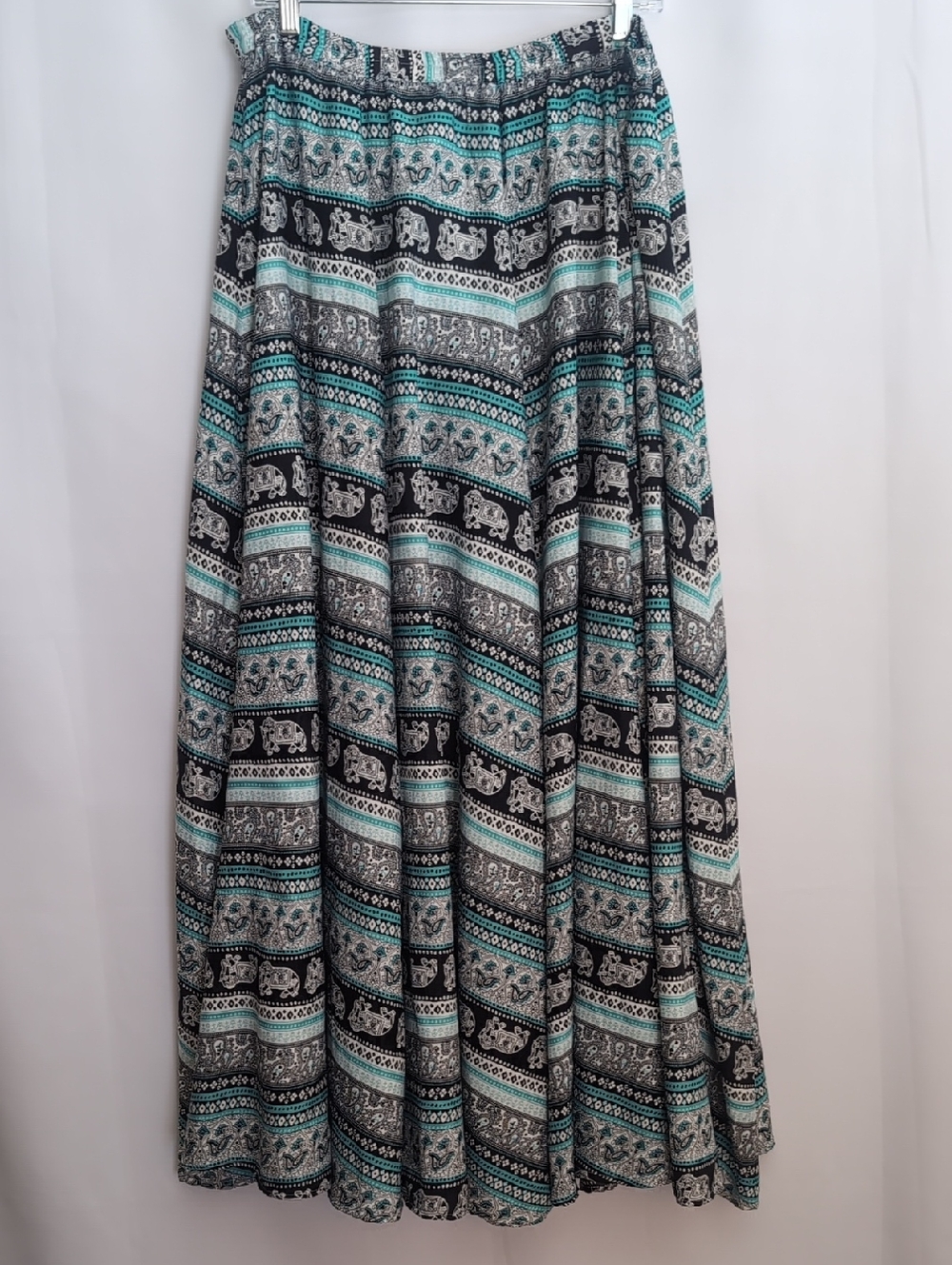 Elephant Paisley Full Circle Maxi Skirt